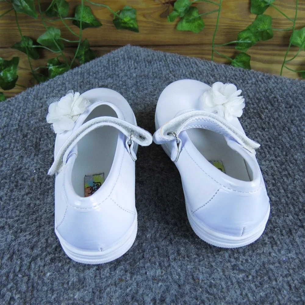 Rachel Shoes Girls Mary‎ Jane  Sz T 7 Medium White Synthetic Hook & Loop